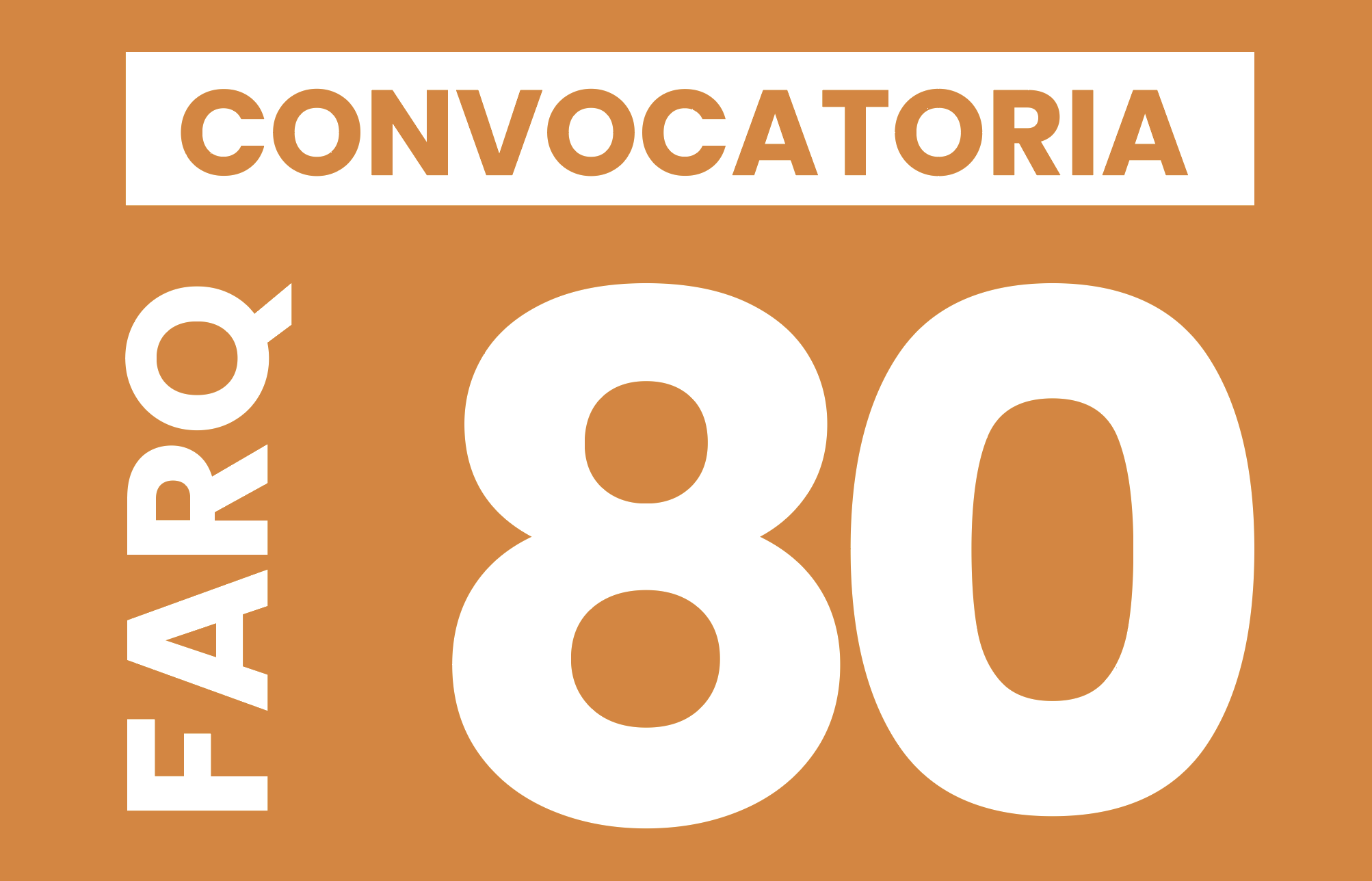 Convocatoria: Logo del 80 aniversario de FARQ.