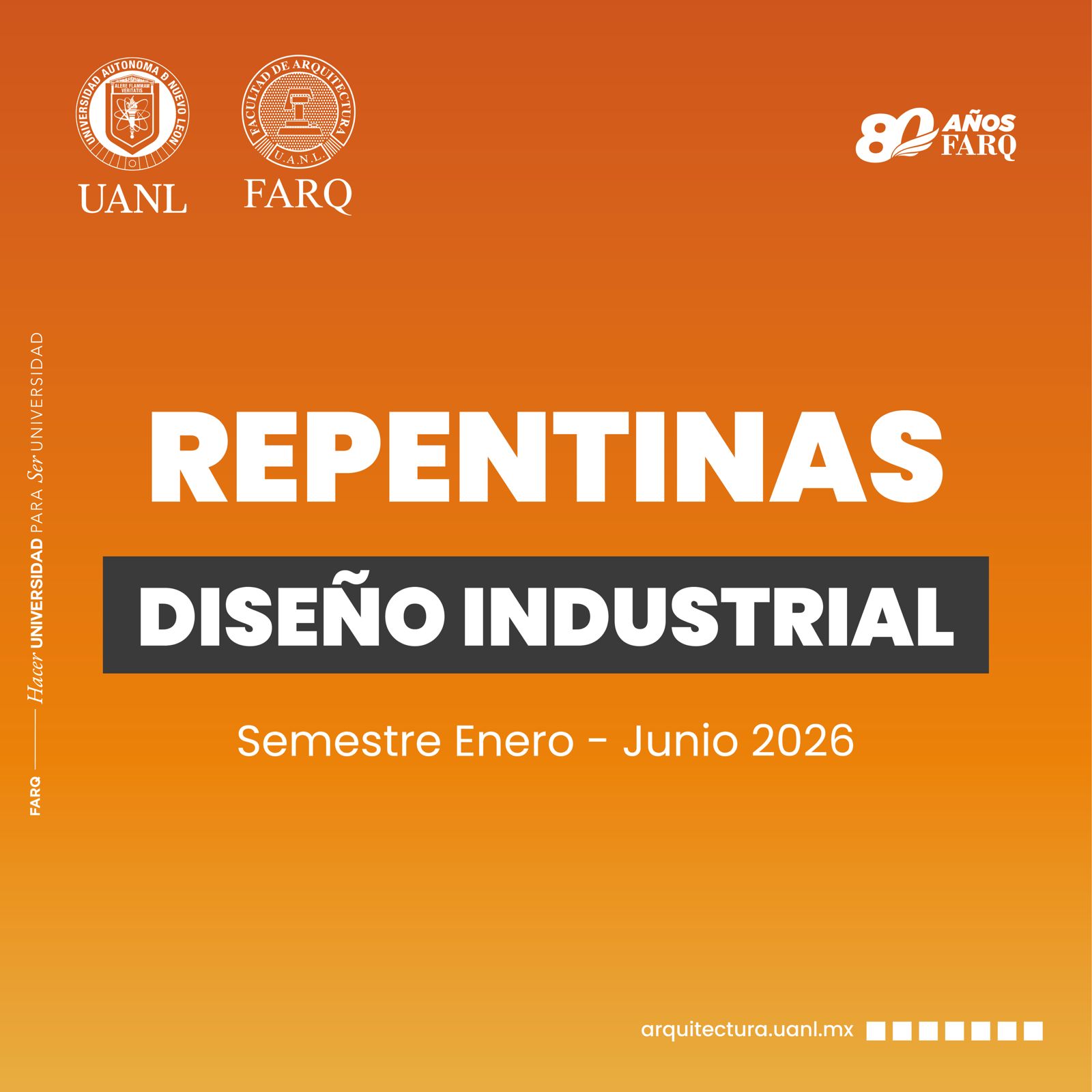 Repentinas Diseño Industrial. Semestre Enero – Junio 2026
